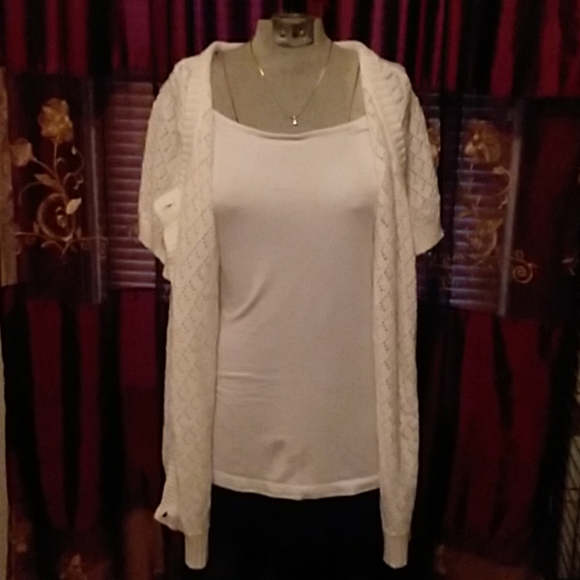 đCroft&Barrow Button up white knit Cardigan - Picture 7 of 7